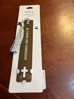 Hallmark 'Be Strong and Courageous' Metal Bookmark with Tassel